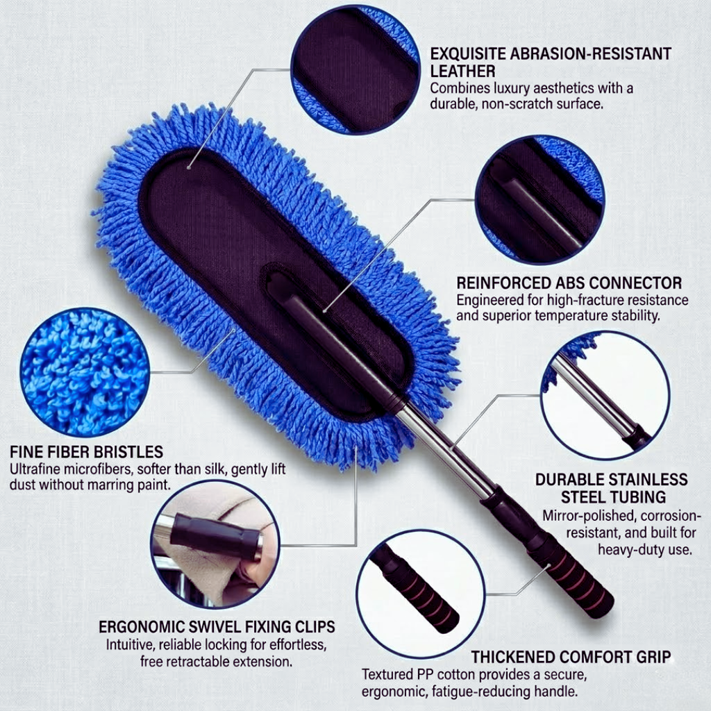 Imported Microfiber Car Duster + FREE Microfiber Cloth + 🎁Rs.400 Gift Voucher + Free Delivery📦