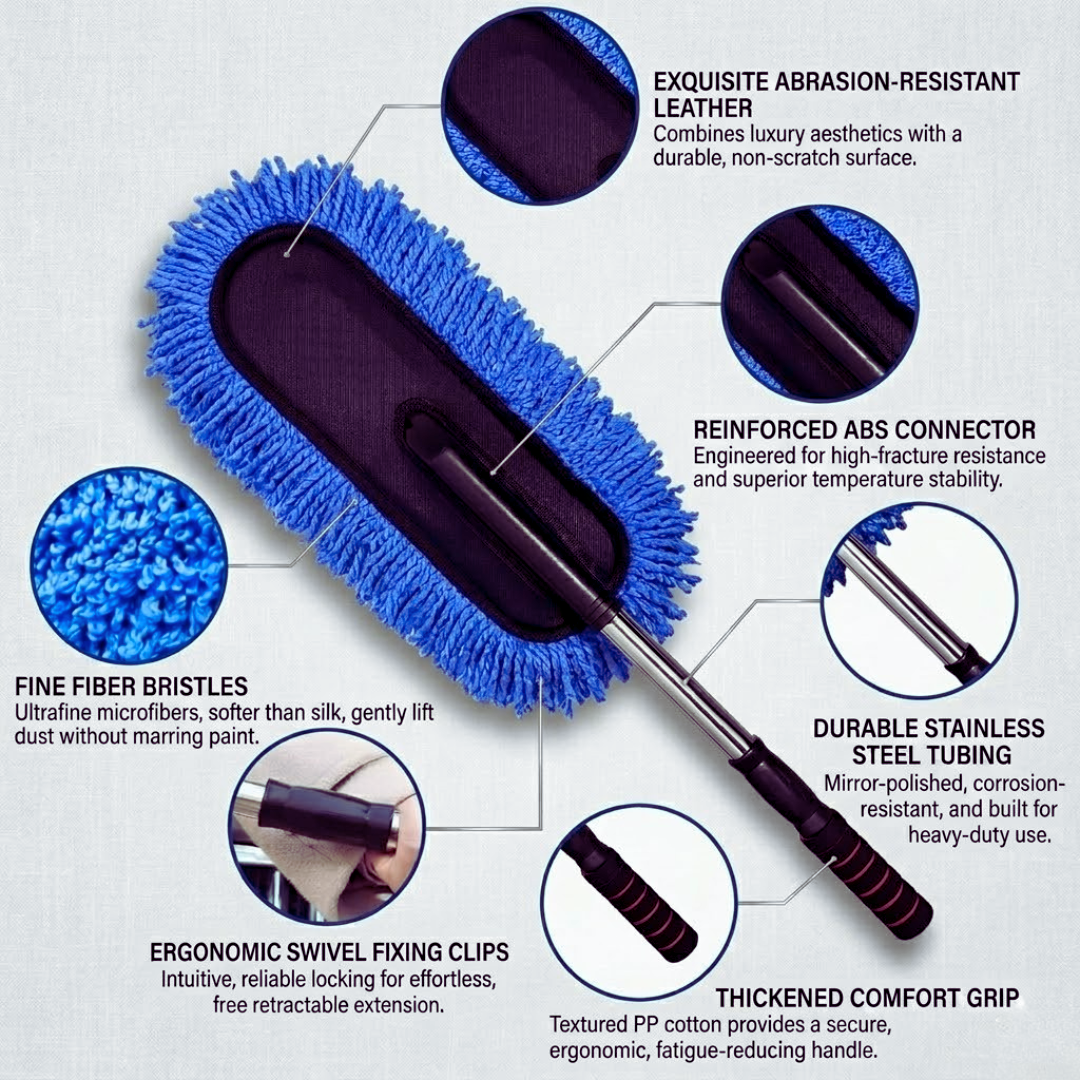 Imported Microfiber Car Duster + FREE Microfiber Cloth + 🎁Rs.400 Gift Voucher + Free Delivery📦