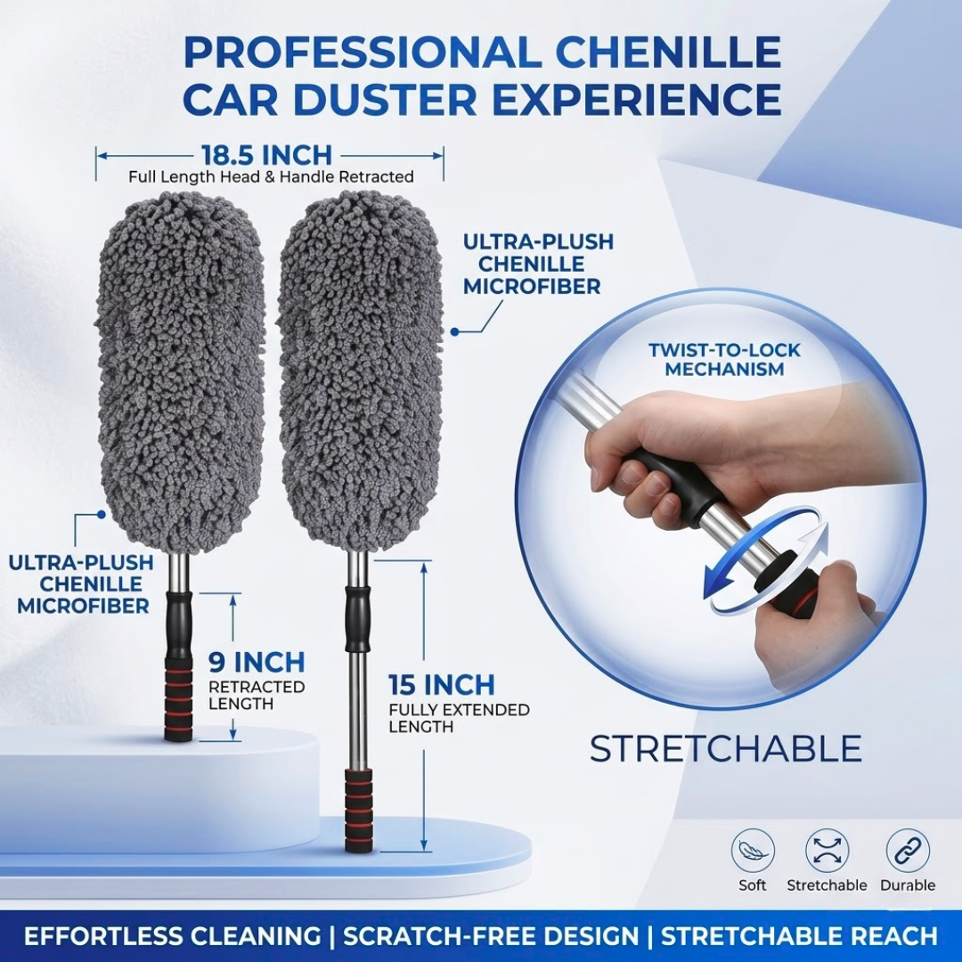 Imported Microfiber Car Duster + FREE Microfiber Cloth + 🎁Rs.400 Gift Voucher + Free Delivery📦