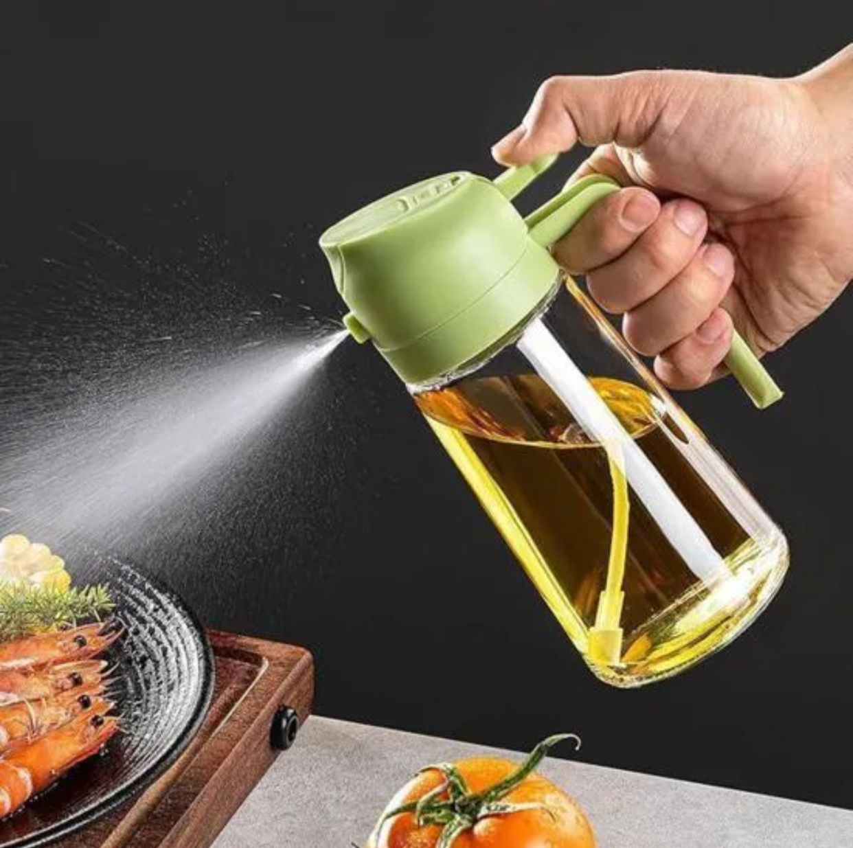 2 in 1 Oil Spray Bottle - Gadgetify
