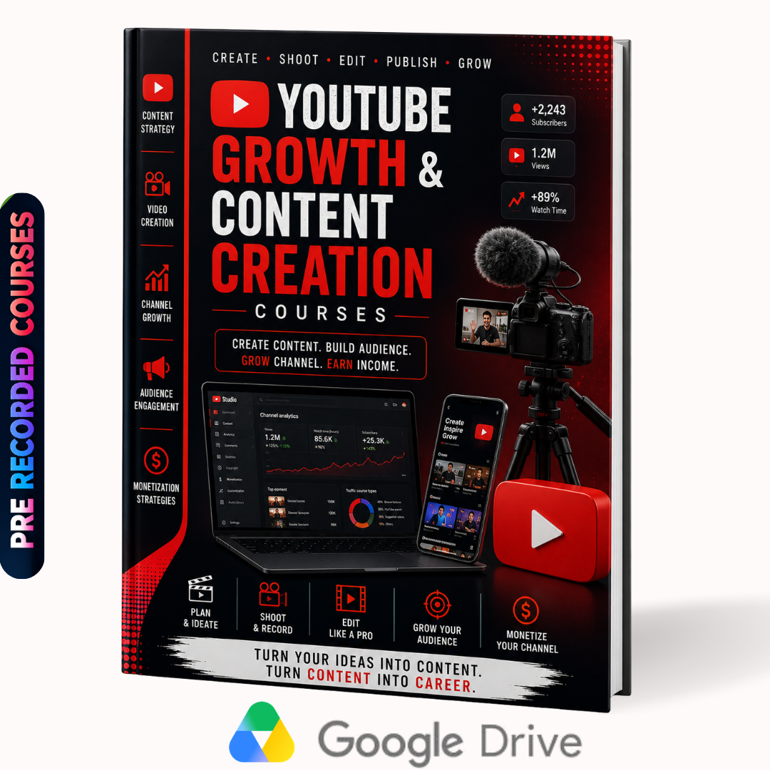 YouTube Growth & Content Creation Courses + Free Gift (Freelancing & Spoken English Courses)